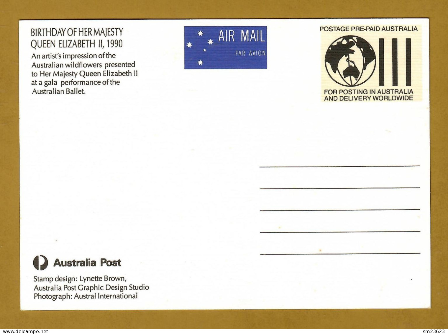 Australien  1990  Mi.Nr. 1202 , Queen's 64. Birthday -  Maximum Card - First Day  19 April 1990 - Maximumkarten (MC)