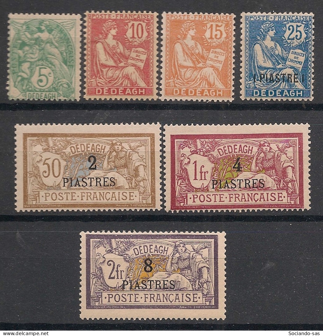 DEDEAGH - 1902-11 - N°YT. 10 à 16 - Série Complète - Neuf * / MH VF - Unused Stamps
