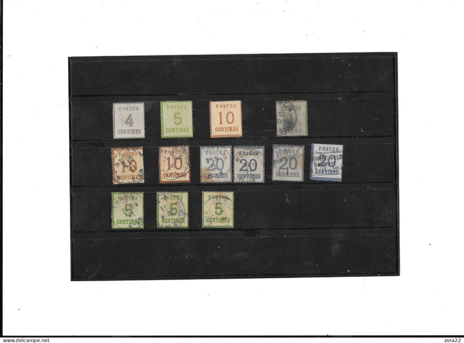 LOT De 13 Timbres ALsace-Lor. Avec CH. Dont  3 NEUFS .  Prix De L'ensemble ; 100 Euros - Oblitérés