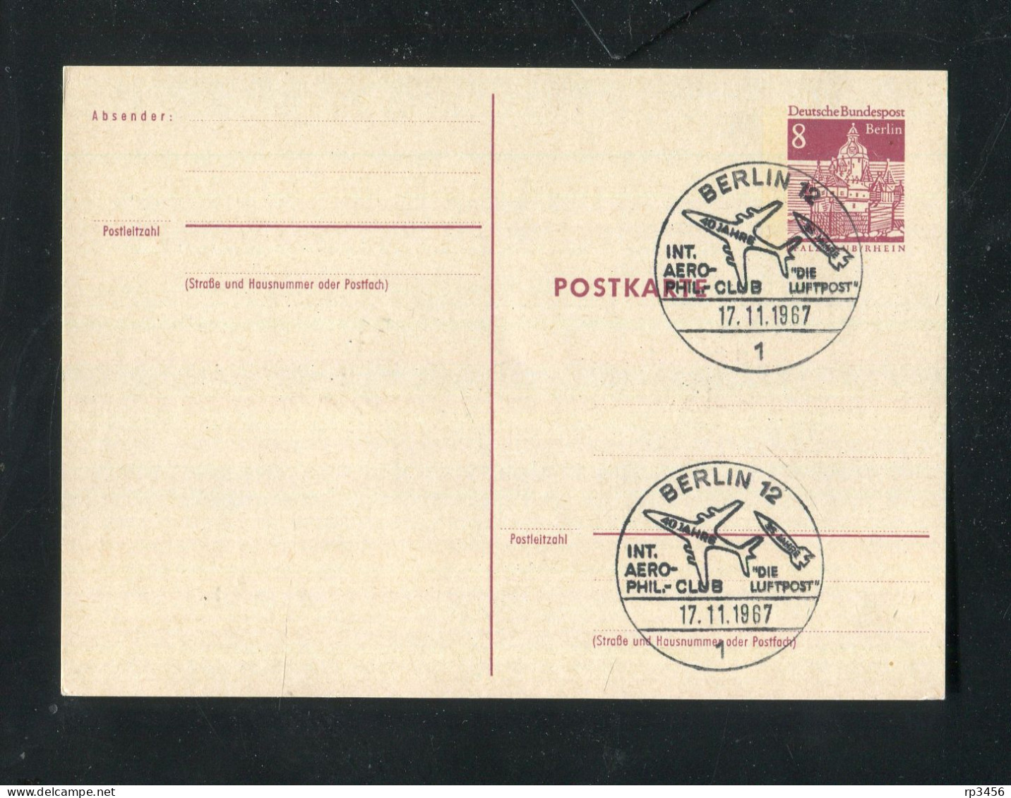 "BERLIN" 1967, 3 Postkarten Je Mit Versch. Sonderstempeln (1681) - Cartes Postales - Oblitérées