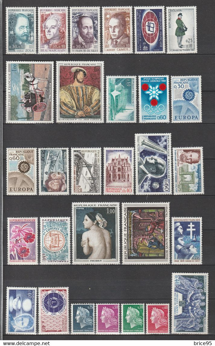 France - YT Nº 1511 à 1541 ** - Année Complète - Neuf Sans Charnière - 1967 - 1960-1969