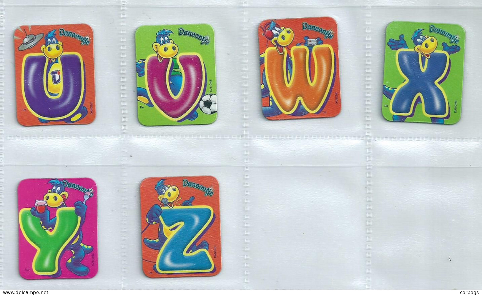 Complete Set Of 26 Danone Letter Magneten Nederland Magnets Aimant Danoontje - Publicidad