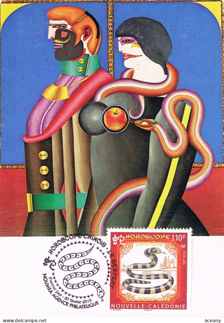 Nouvelle-Calédonie - Année Lunaire Chinoise Du Serpent CM 1171 (année 2013) - Cartoline Maximum