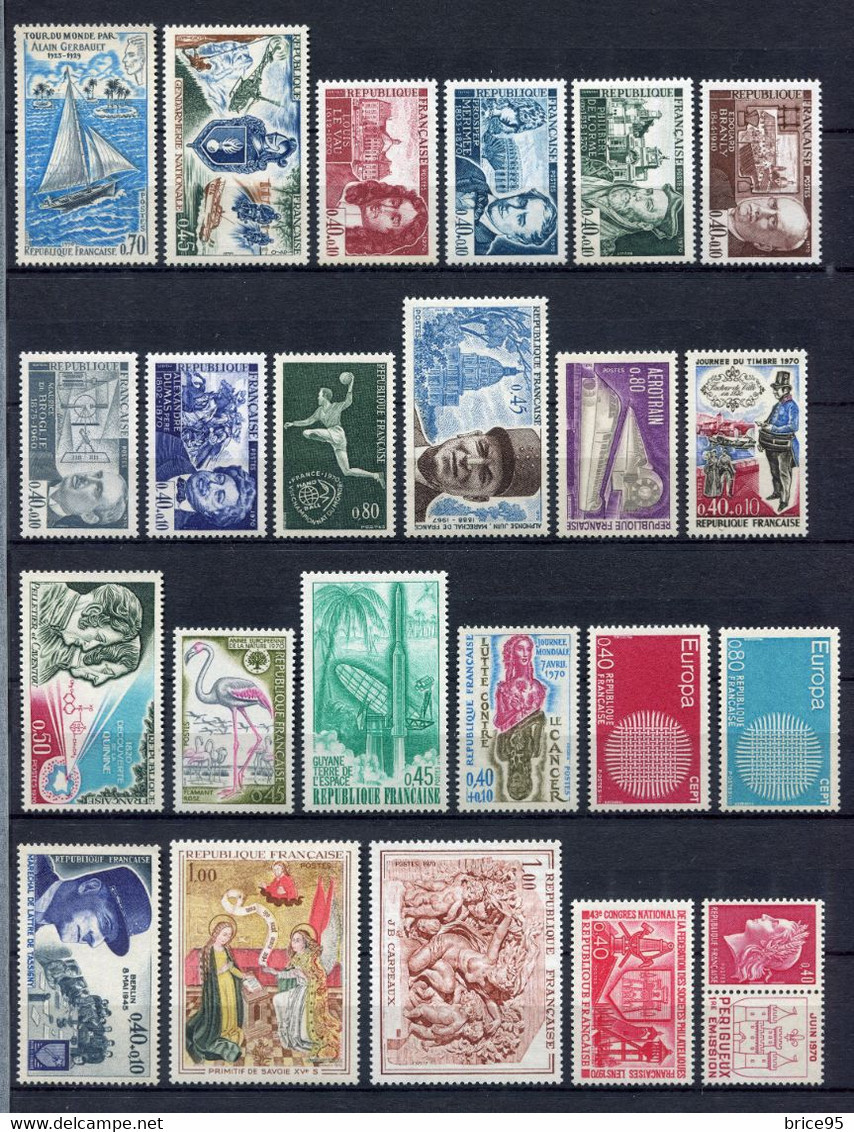 France - YT Nº 1621 à 1662 - Année Complète - Neuf Sans Charnière - 1970 - 1970-1979