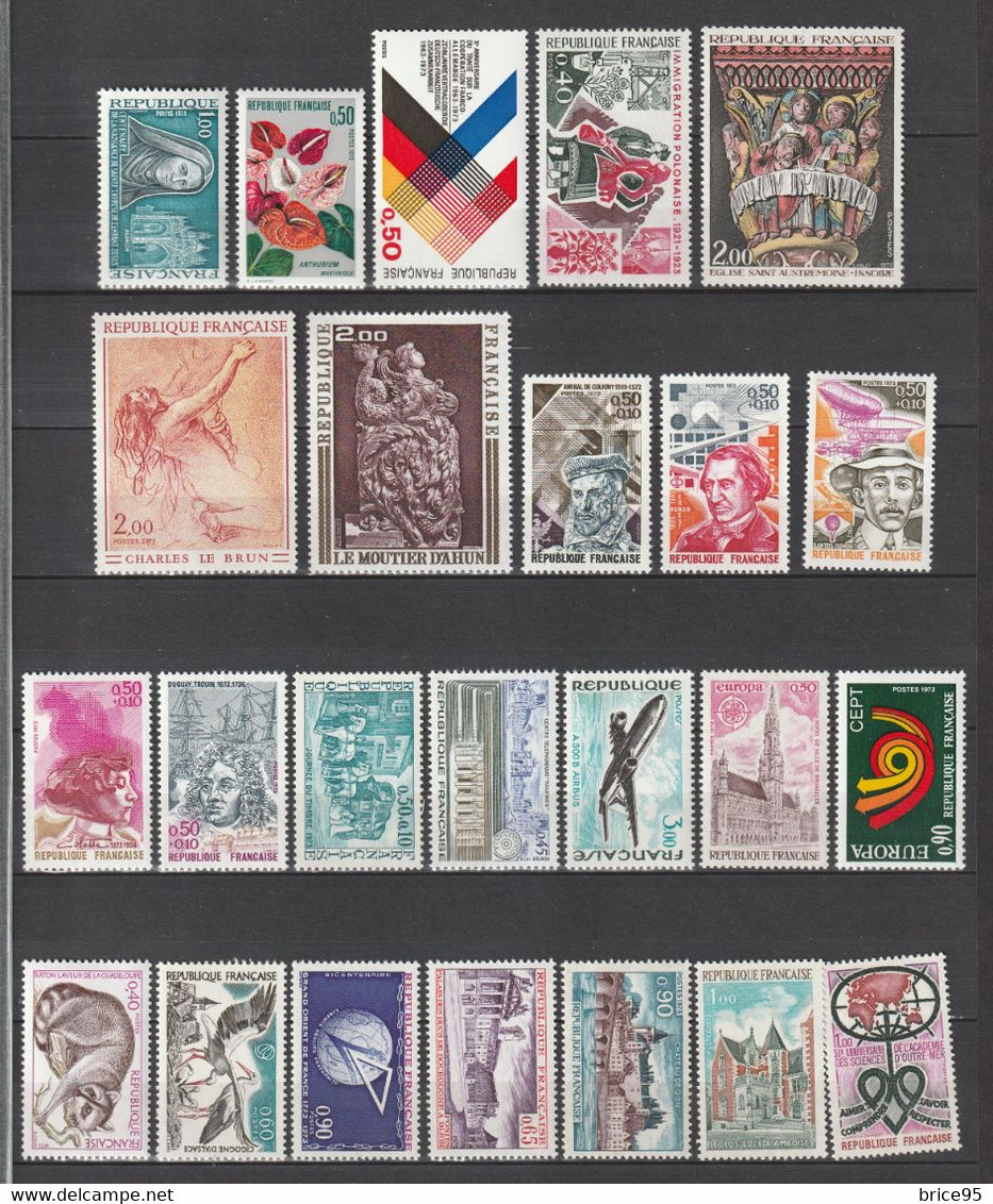 France - YT Nº 1737 à 1782 ** - Année Complète - Neuf Sans Charnière - 1973 - 1970-1979