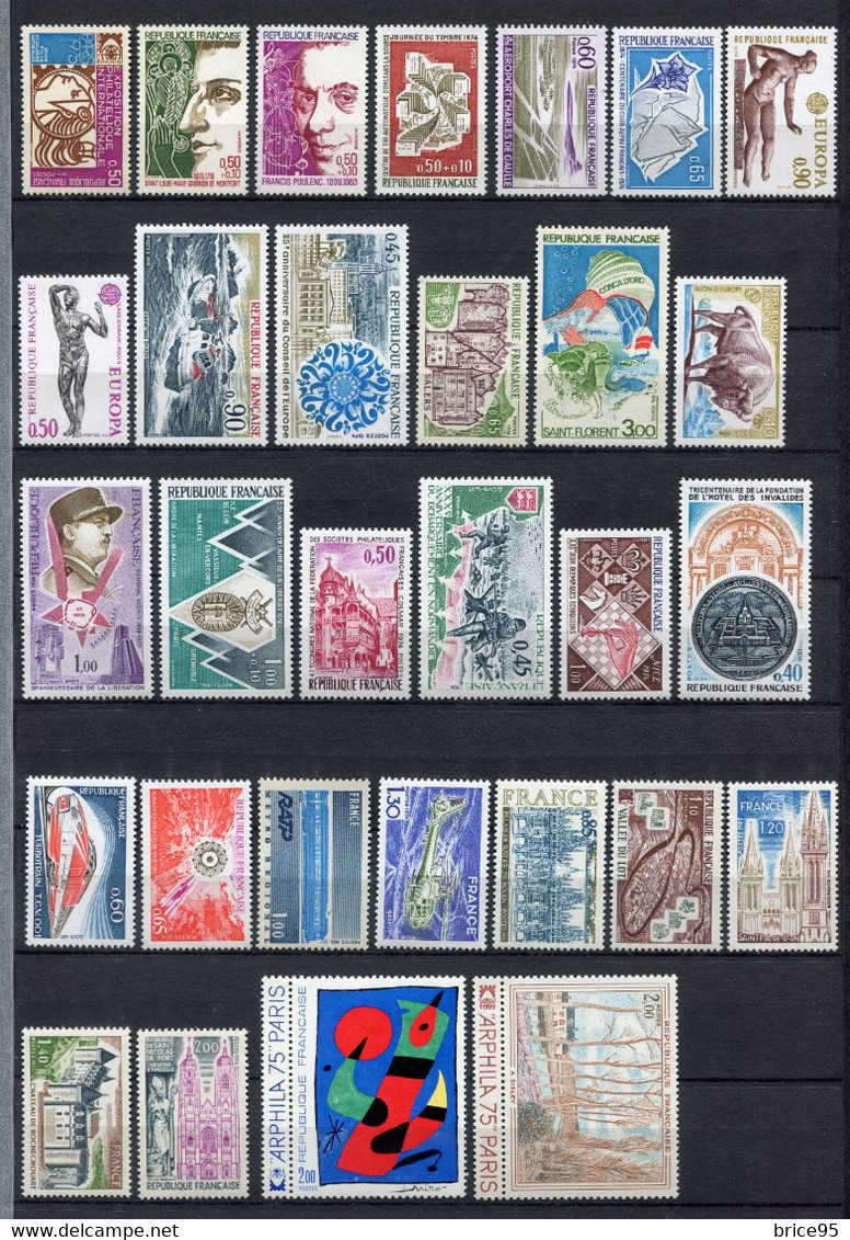 France - YT Nº 1783 à 1829 ** - Année Complète - Neuf Sans Charnière - 1974 - 1970-1979