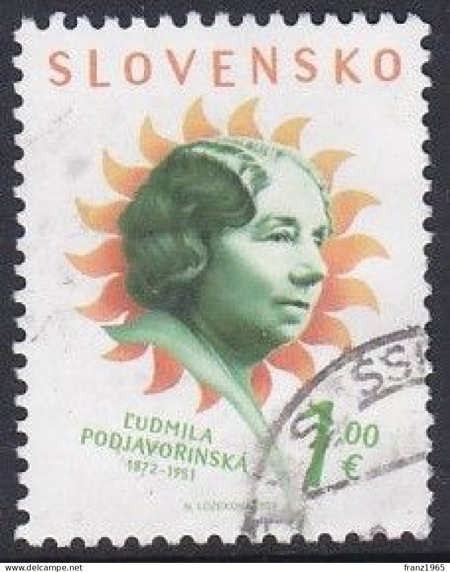 Ľudmila Podjavorinská, Poet - 2022 - Used Stamps