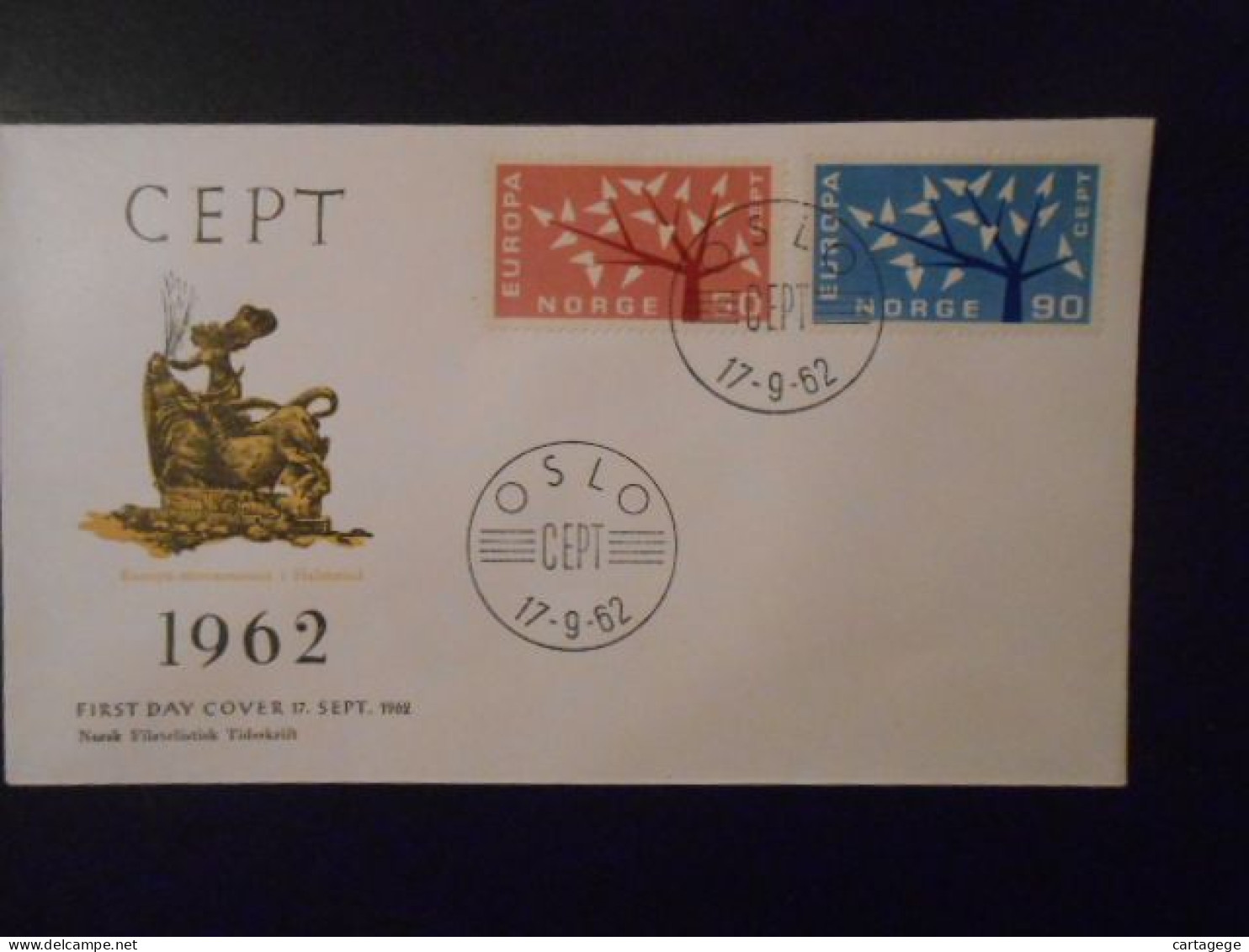 NORVEGE YT FDC 433/434 EUROPA 1962 - 1962