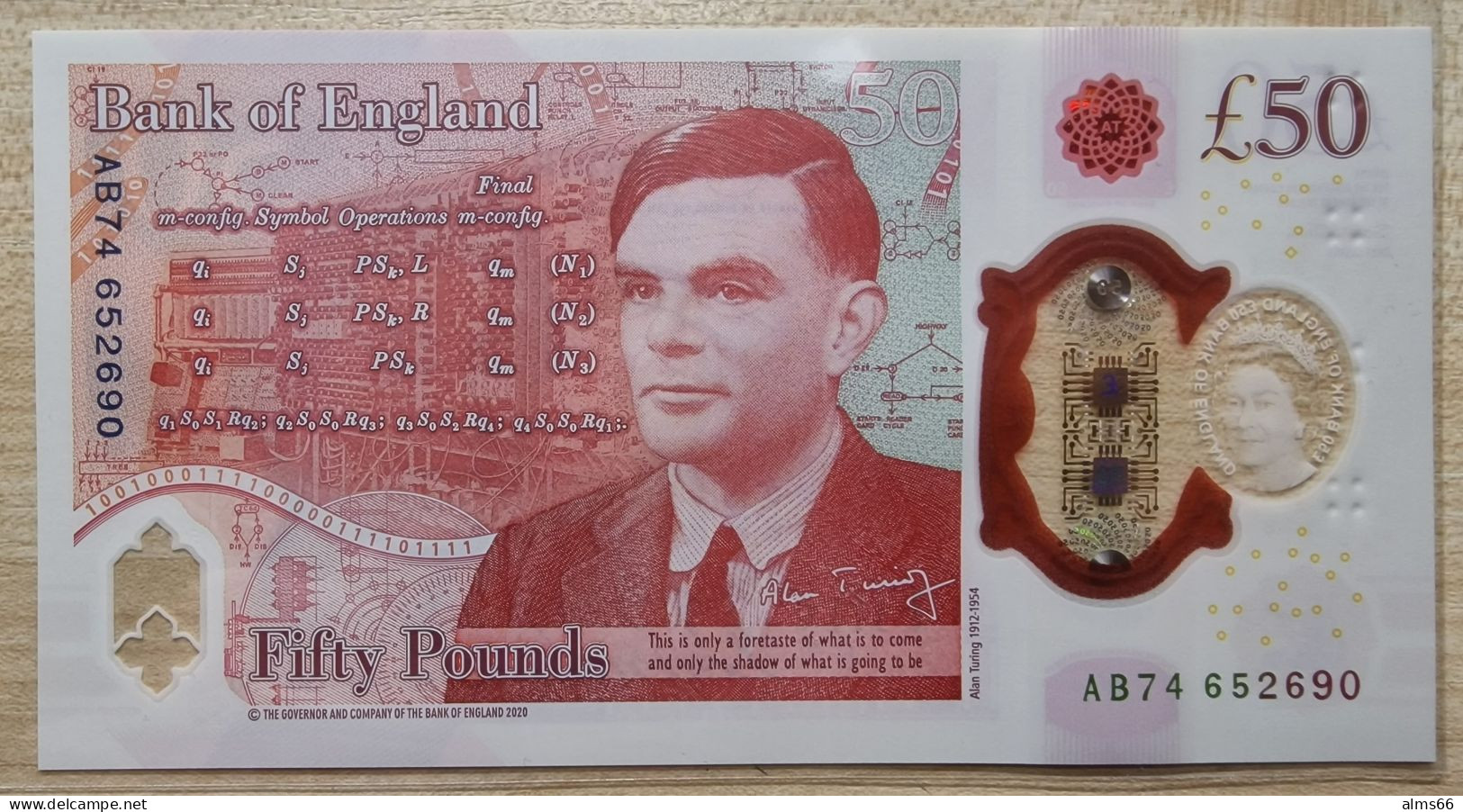 UK Great Britain 50 Pounds 2020 UNC  P- W397 Polymer (Bank Of England) - 50 Pounds