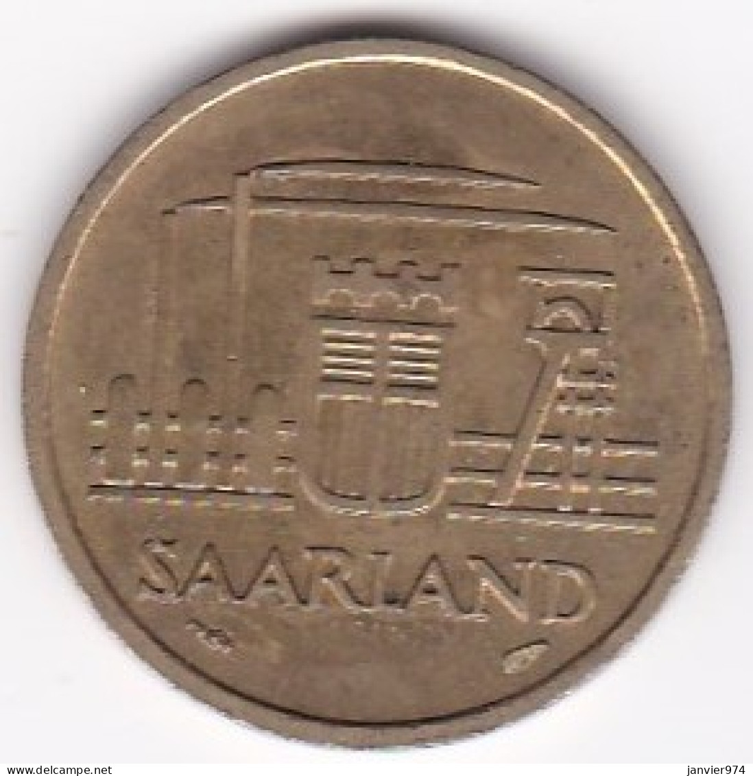 Sarre, Protectorat Français , 20 Franken 1954, Bronze-aluminium, KM# 2 - 20 Franchi