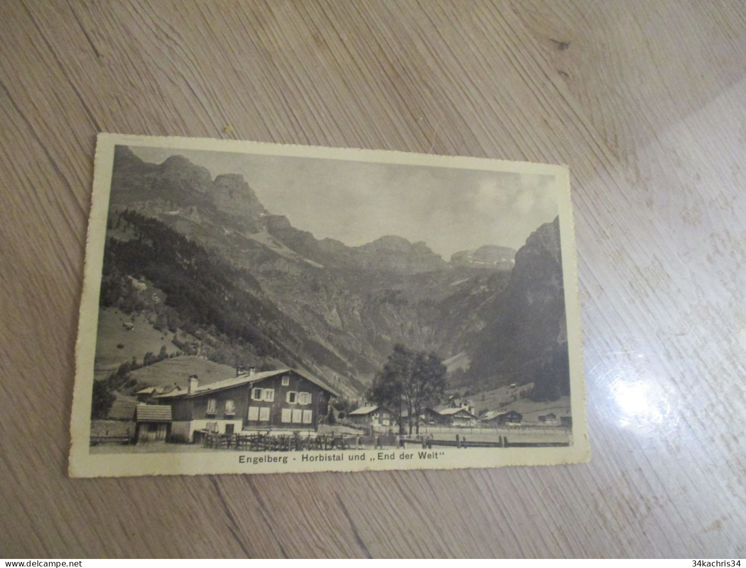 Sur CPA Engelberg 1916 Cachet Ligne Bleu Internement Des Prisonniers De Guerre Engelberg Suisse - Poststempel