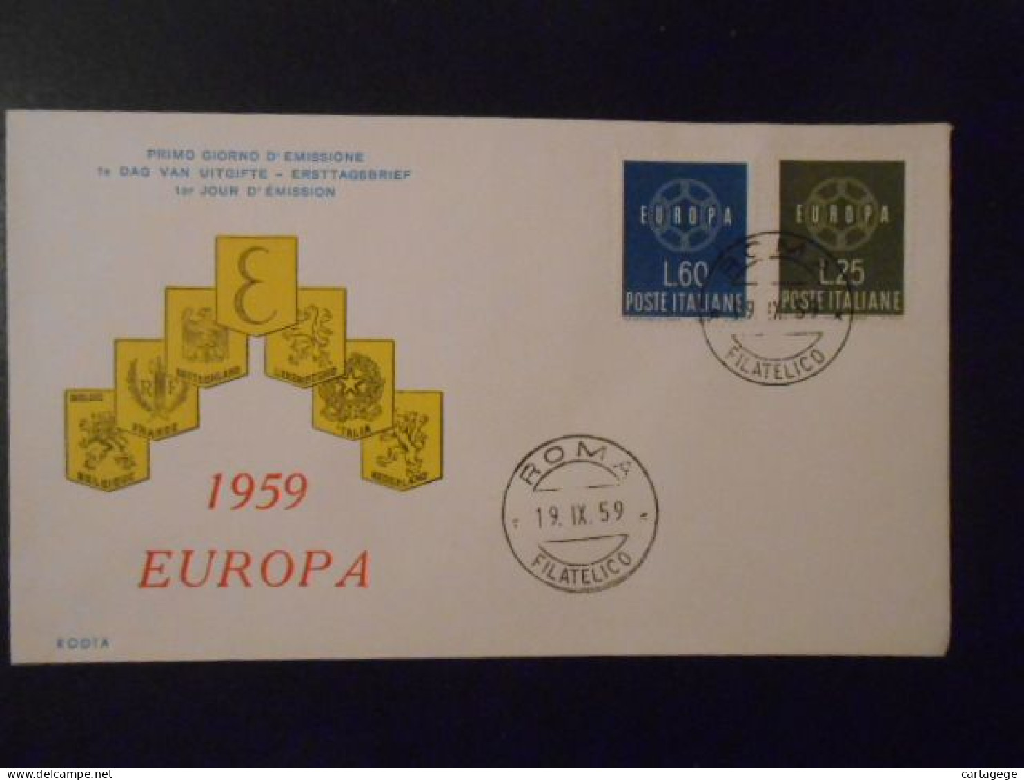 ITALIE YT FDC 804/805 EUROPA 1959 - 1959