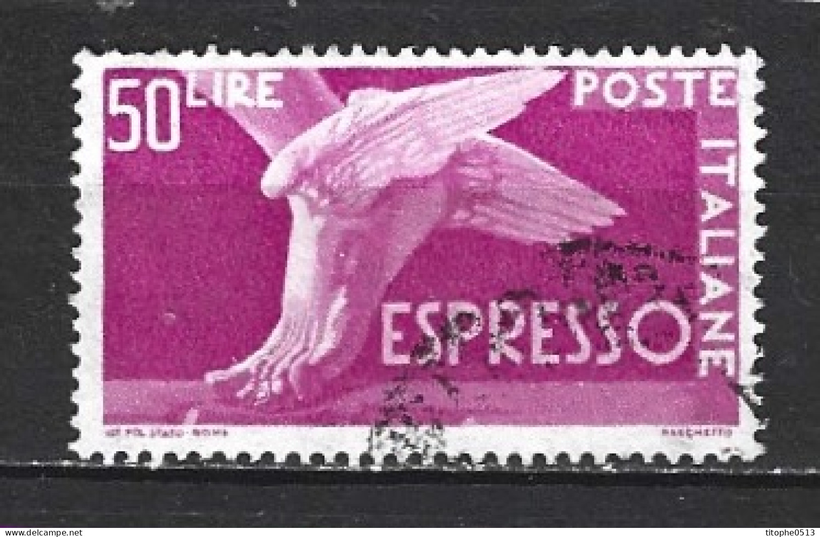 ITALIE. Timbre Pour Lettre Par Exprès N°31A Oblitéré De 1945-51. Pied Ailé. - Poste Exprèsse/pneumatique