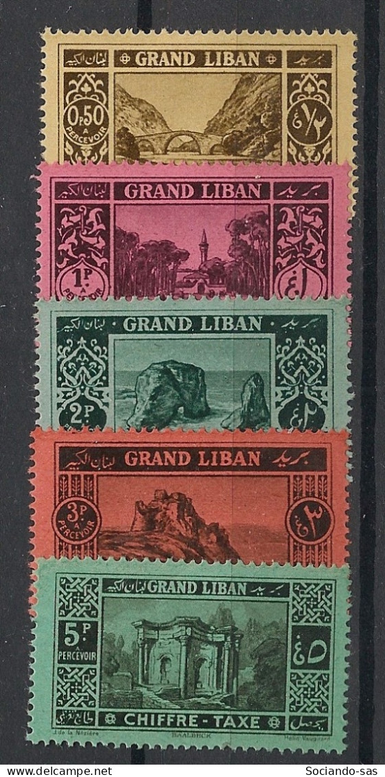 GRAND LIBAN - 1925 - Taxe TT N°YT. 11 à 15 - Série Complète - Neuf * / MH VF - Segnatasse