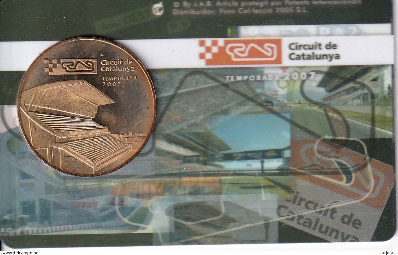 MEDALLA CONMEMORATIVA DEL CIRCUIT DE CATALUNYA - FORMULA 1 - TEMPORADA 2007 (MONEDA)(COCHE-CAR) - Otros & Sin Clasificación