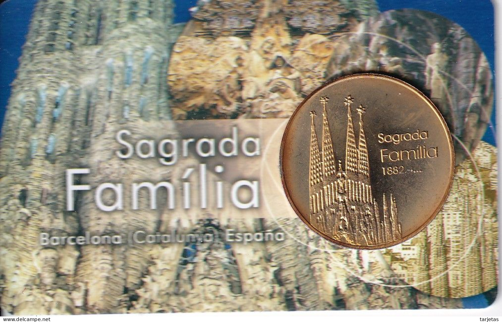 MEDALLA CONMEMORATIVA DE LA SAGRADA FAMILIA DE ANTONIO GAUDI 1882-???? (MONEDA) - Otros & Sin Clasificación