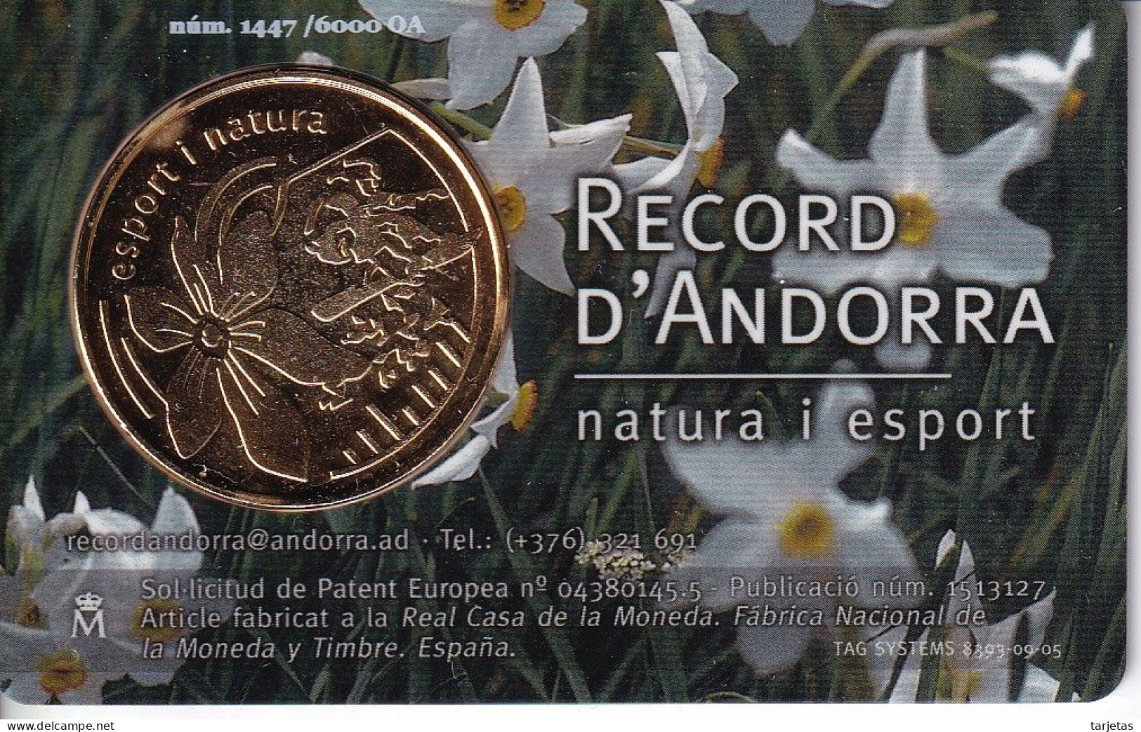 MEDALLA CONMEMORATIVA DE ANDORRA NATURA I ESPORT DE TIRADA 6000 - Altri & Non Classificati