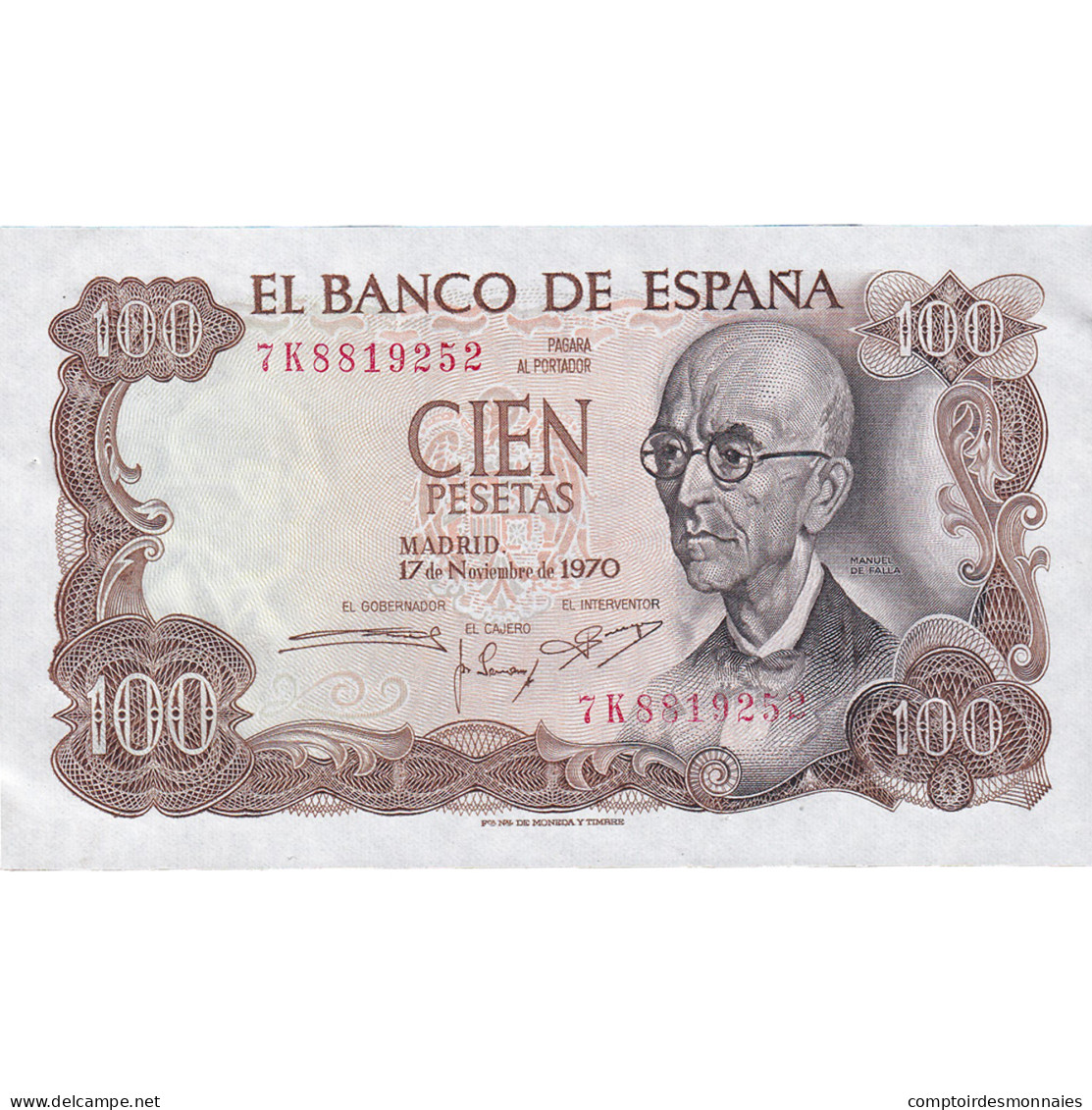 Billet, Espagne, 100 Pesetas, 1970-11-17, KM:152a, NEUF - 100 Pesetas