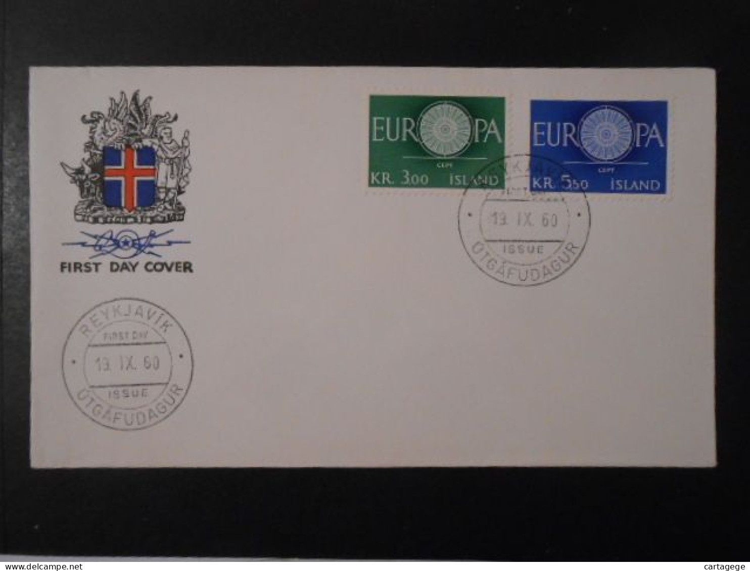 ISLANDE YT FDC 301/302 EUROPA 1960 - 1960