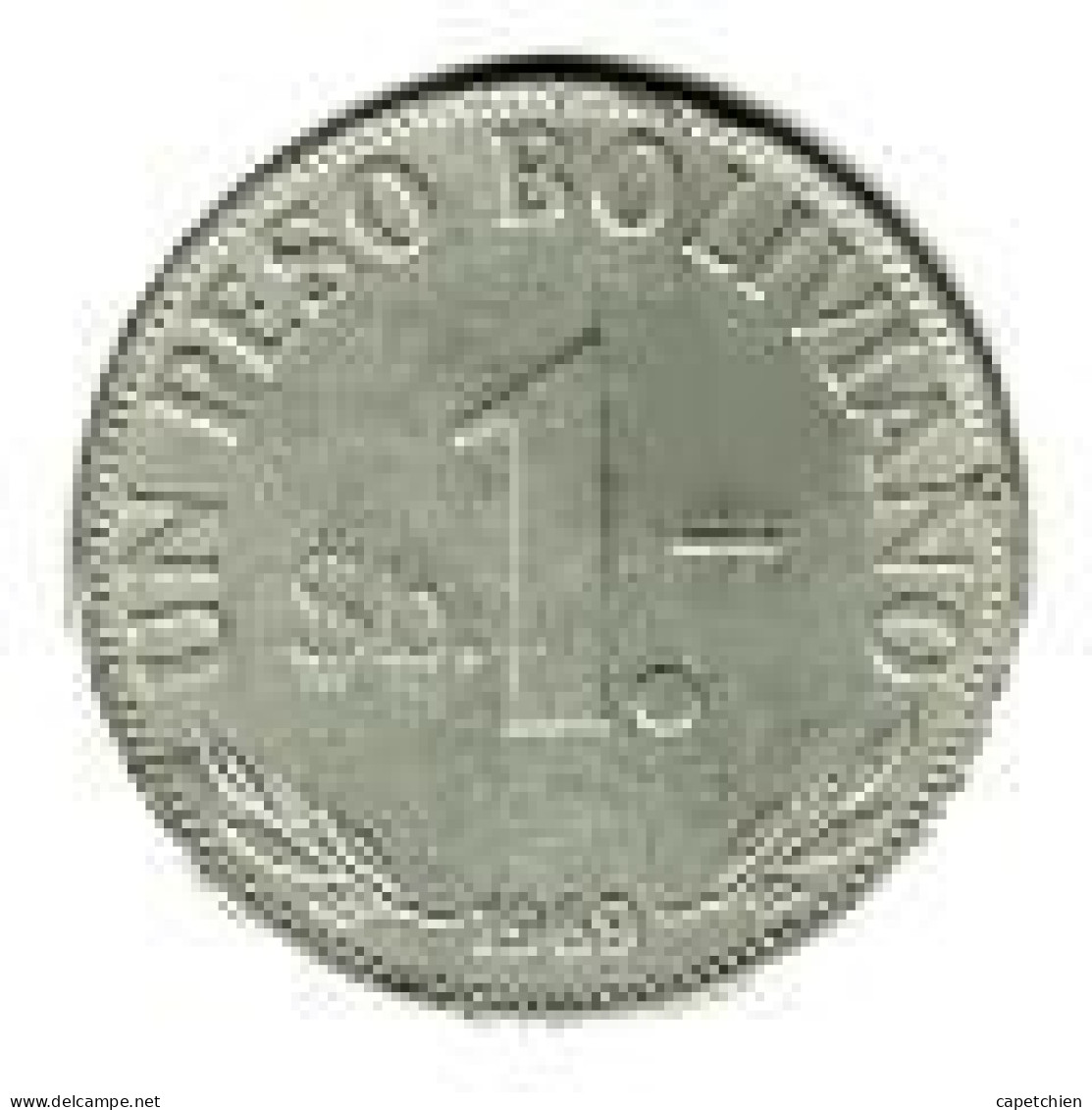 BOLIVIE / 1 PESO BOLIVIANO / 1969 / 5.81 G / 27 Mm / TTB - Bolivie