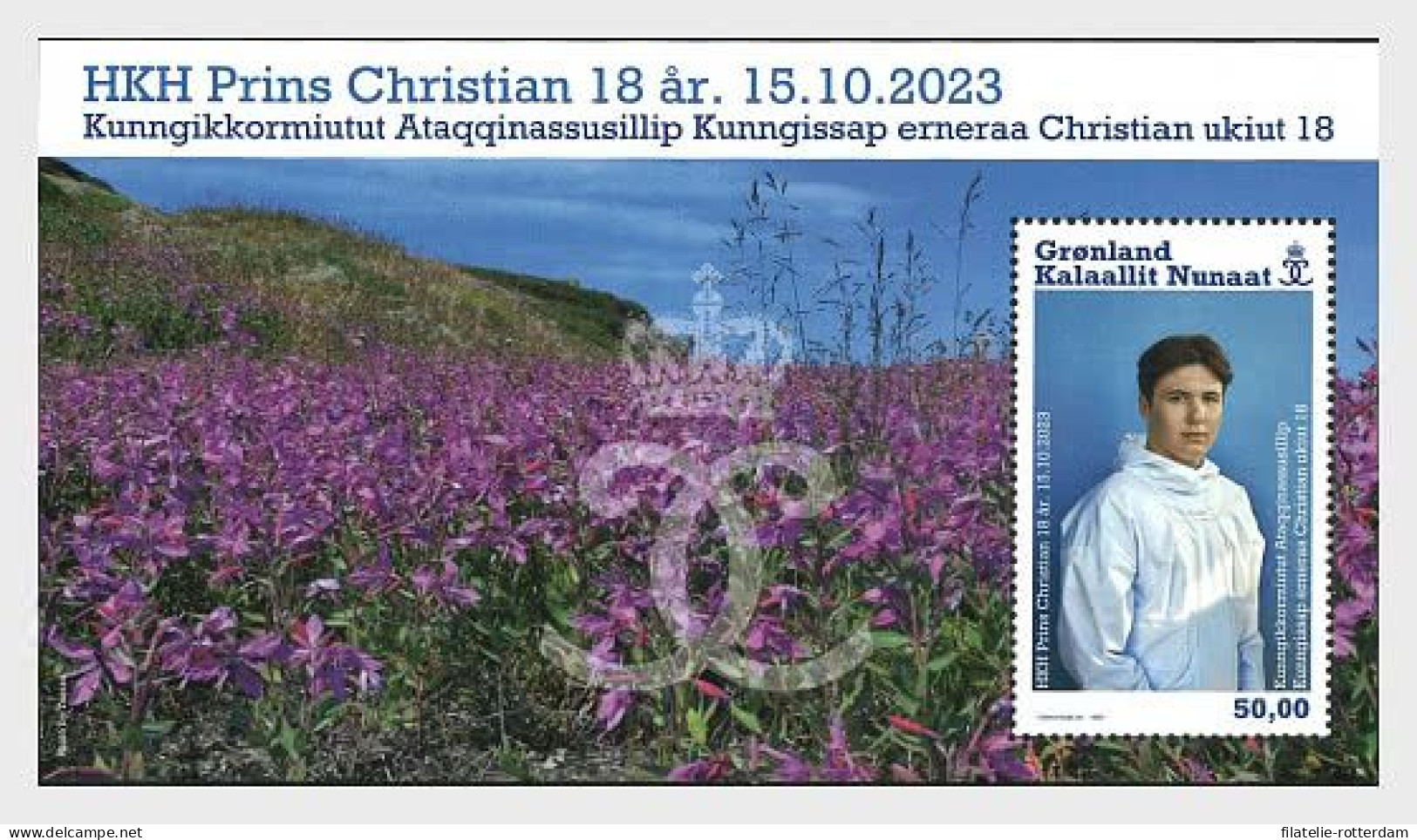 Greenland / Groenland - Postfris / MNH - Sheet Prince Christian 18 Years 2023 - Nuovi