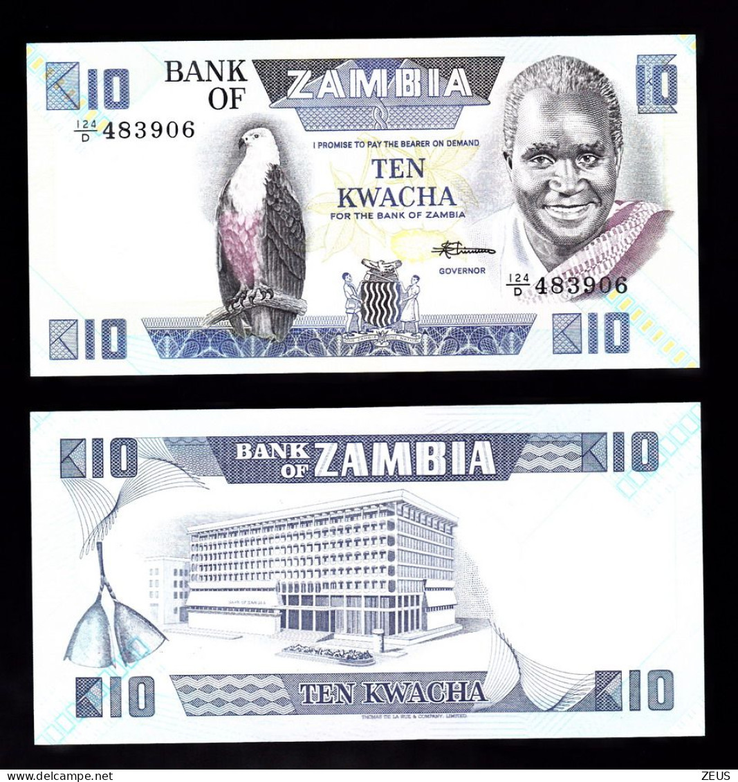 ZAMBIA 10 KWACHA 1980-88 PIK 26C FDS - Zambie