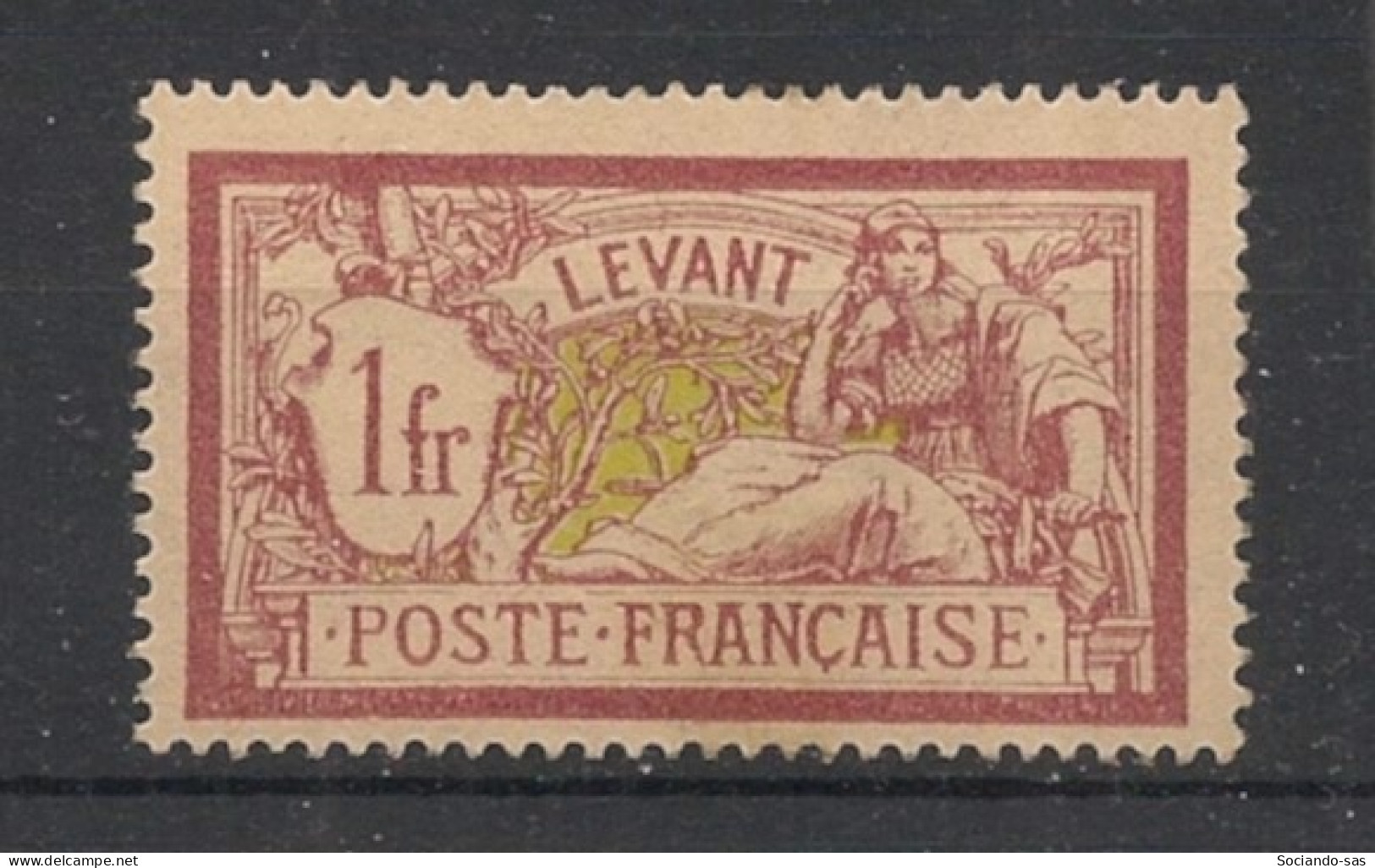 LEVANT - 1906 - N°YT. 26 - Type Merson 1f Lie-de-vin - Neuf * / MH VF - Unused Stamps