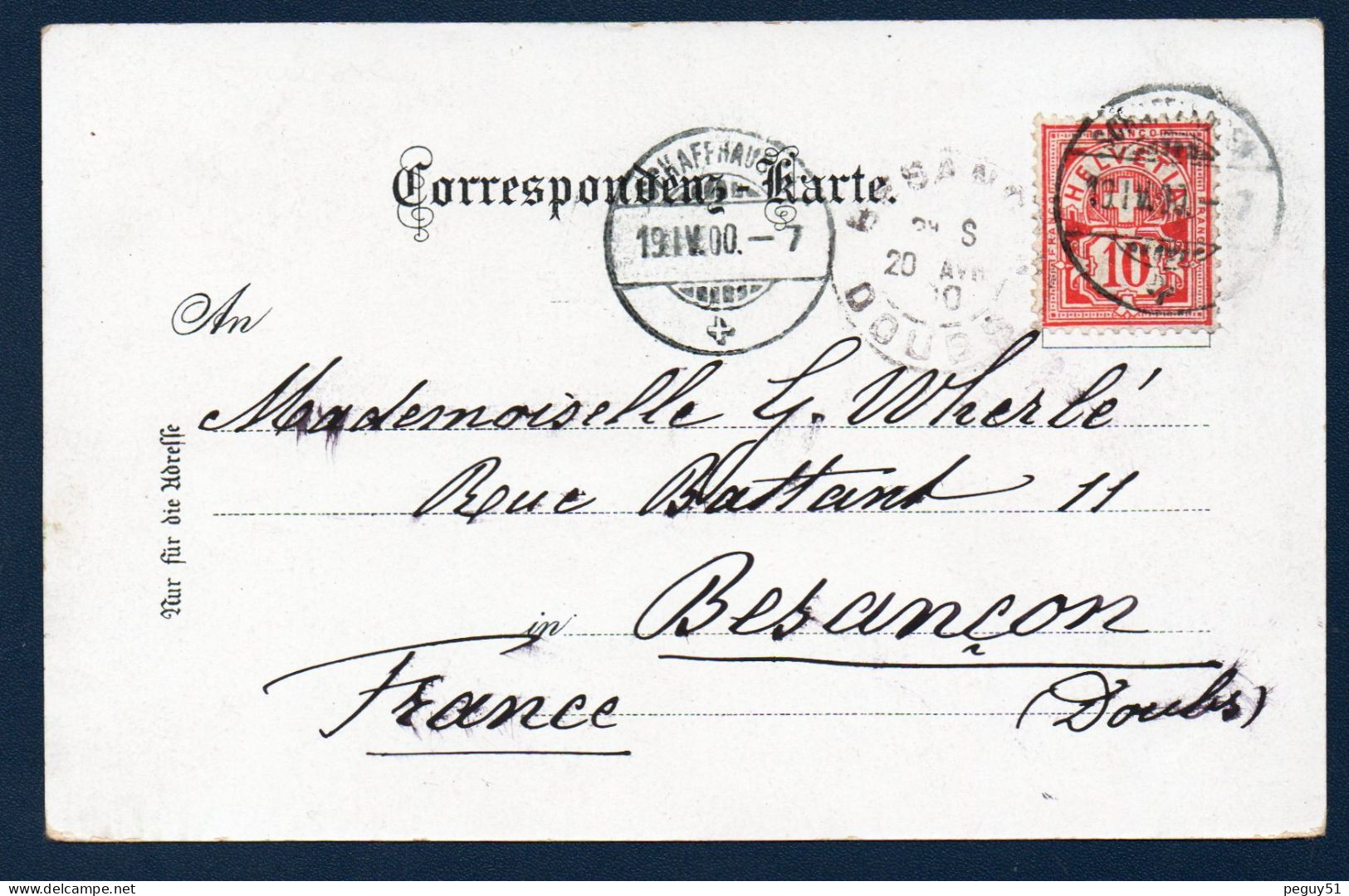 Schaffhouse. Gruss Vom Rheinfall. Chutes Du Rhin Et Château De Wörth. 1900 - Neuhausen Am Rheinfall