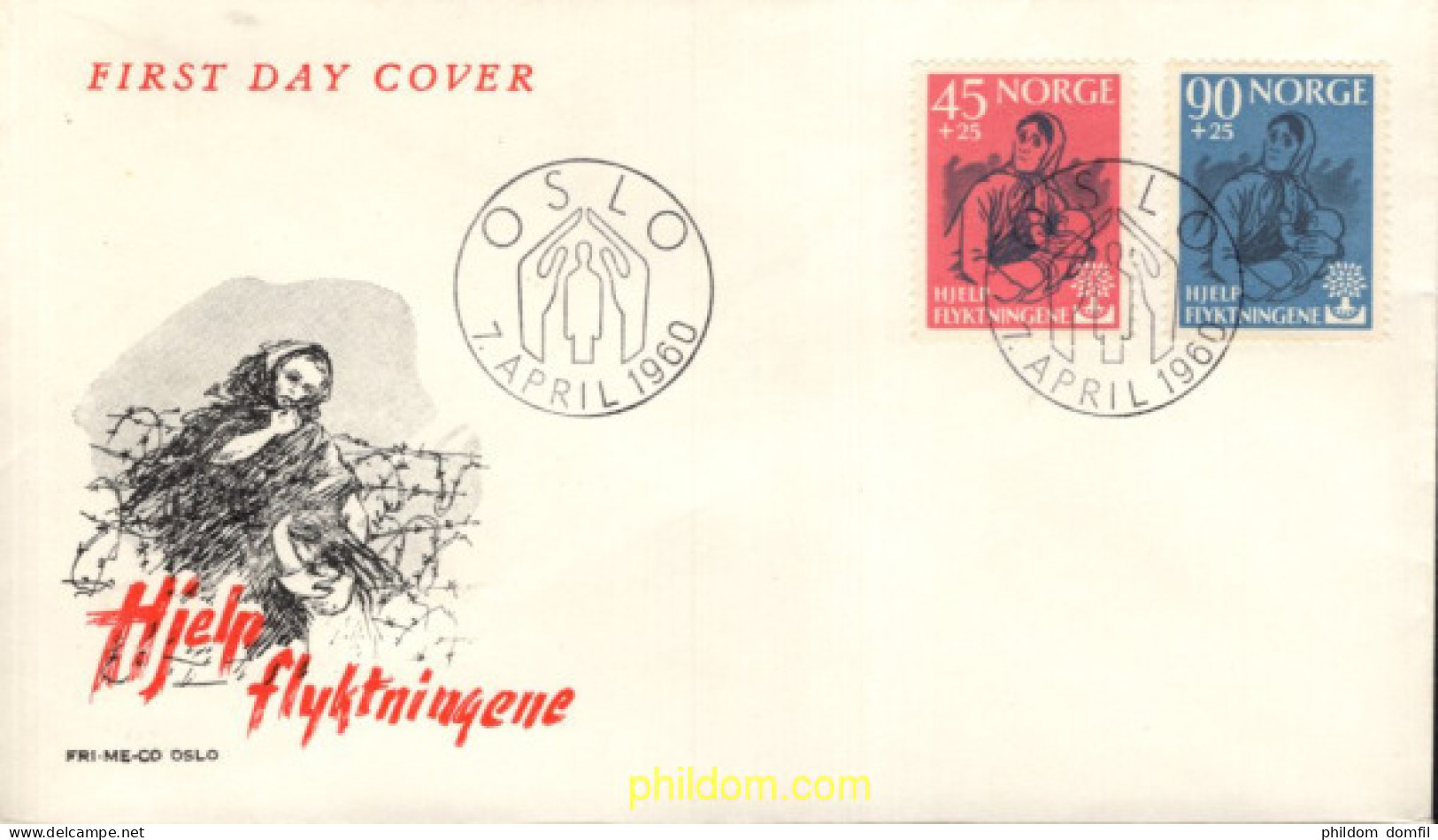 716210 MNH NORUEGA 1960 AÑO MUNDIAL DEL REFUGIADO - Unused Stamps