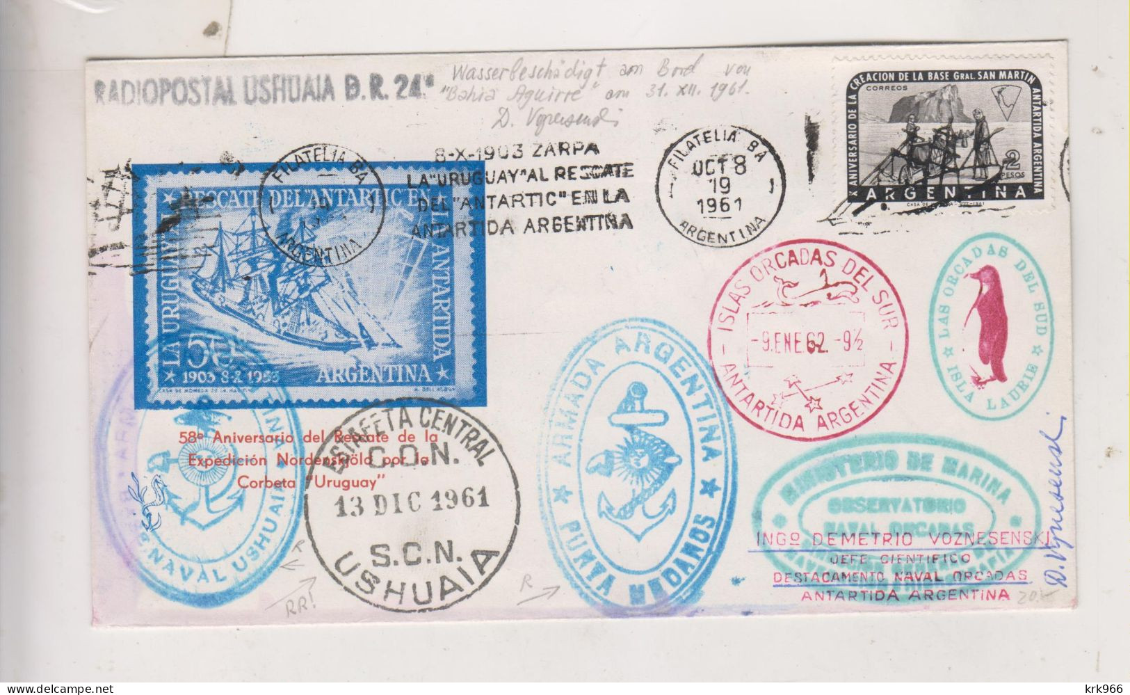 ARGENTINA  1961 ANTARCTICA Great Cover - Storia Postale