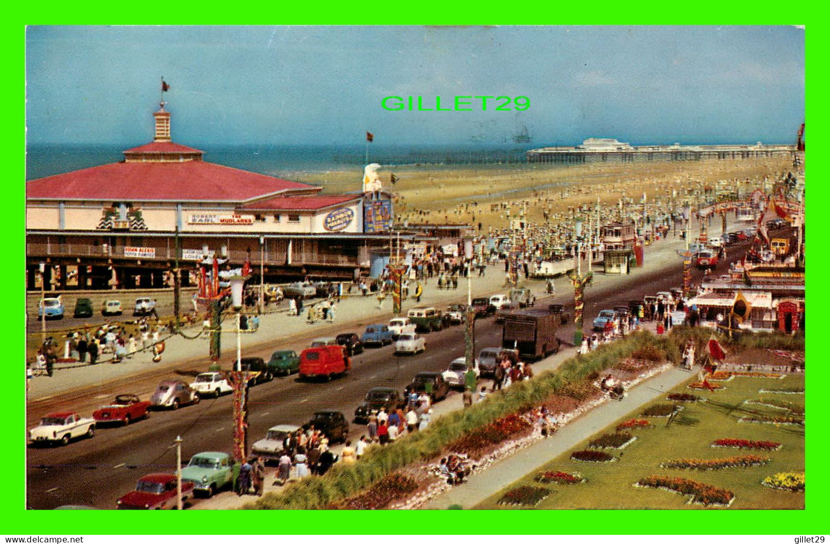 BLACKPOOL, UK - SOUTH PIER AND PROMENADE - TRAVEL IN 1966 - VERY ANIMATED - - Blackpool