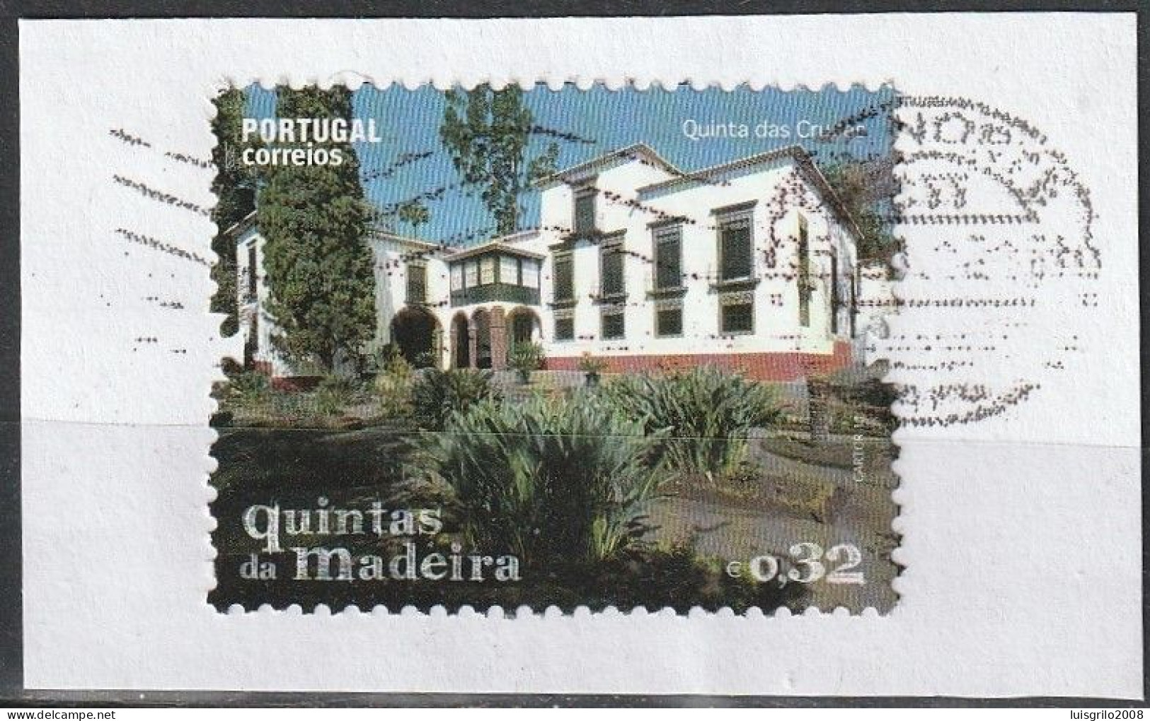 Portugal, 2011 - Quintas Da Madeira, €0,32 -|- Postmark - C. Norte // Mundifil - 4142 . Fragment - Used Stamps