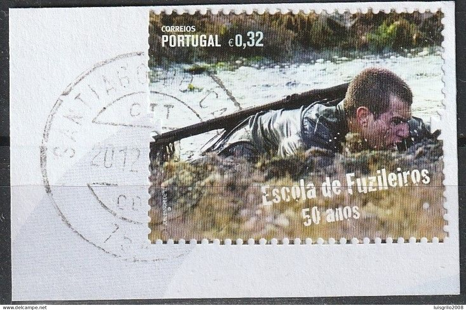 Portugal, 2011 - Escola De Fusileiros, €0,32 -|- Postmark - Santiago Do Cacém // Mundifil - 4096. Fragment - Usati