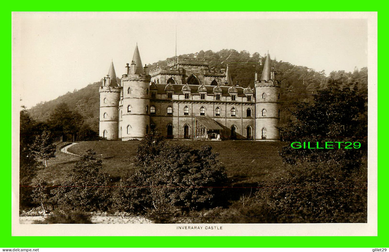 INVERARAY, SCOTLAND - VIEW OF THE CATLE - HOLME'S REAL PHOTO SERIES - REAL PHOTOGRAPH - - Argyllshire