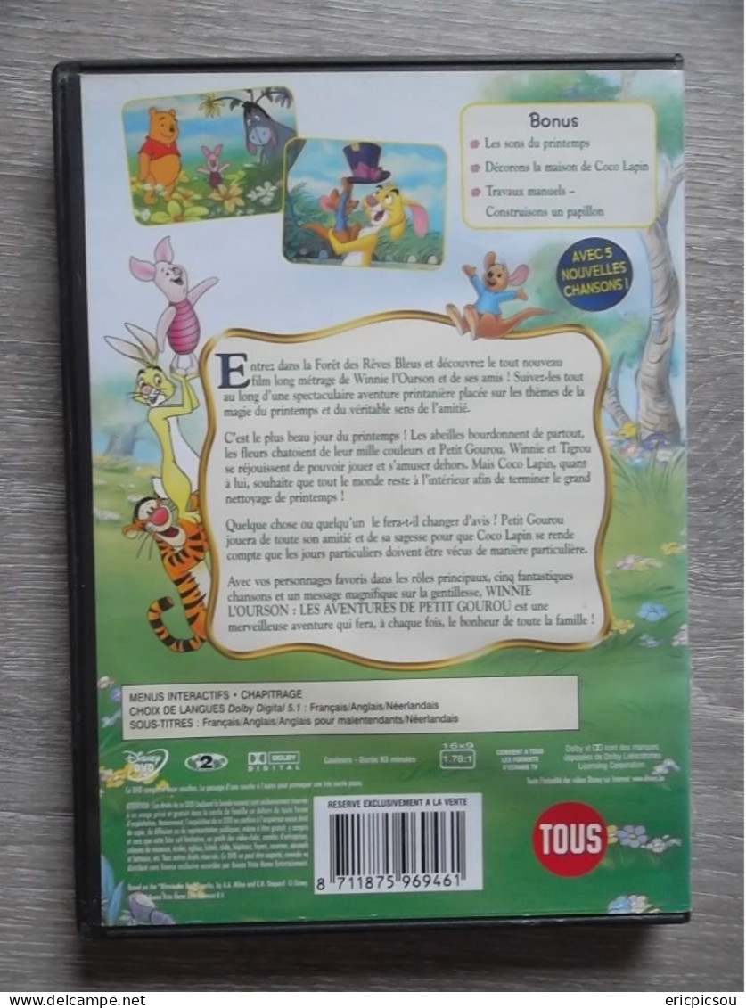 WINNIE L'OURSON ( Disney ) DVD - Animatie