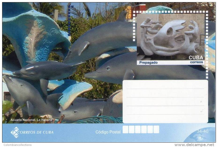 Lote TP32-15,  Cuba, 2011, Entero Postal, Postal Stationary, Acuario Nacional, National Aquarium, Fauna Post Card - Cartes-maximum
