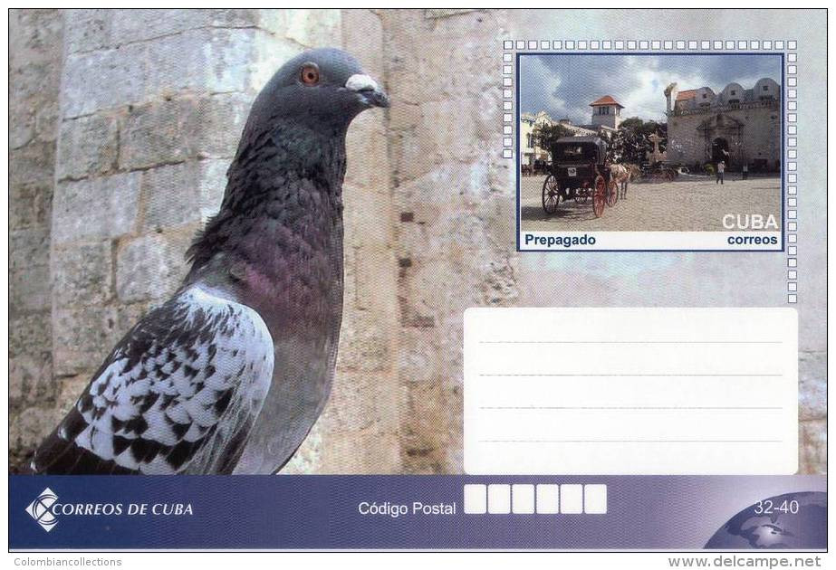 Lote TP32-13,  Cuba, 2011, Entero Postal, Postal Stationary, Paloma, Dove, Fauna Post Card - Cartoline Maximum