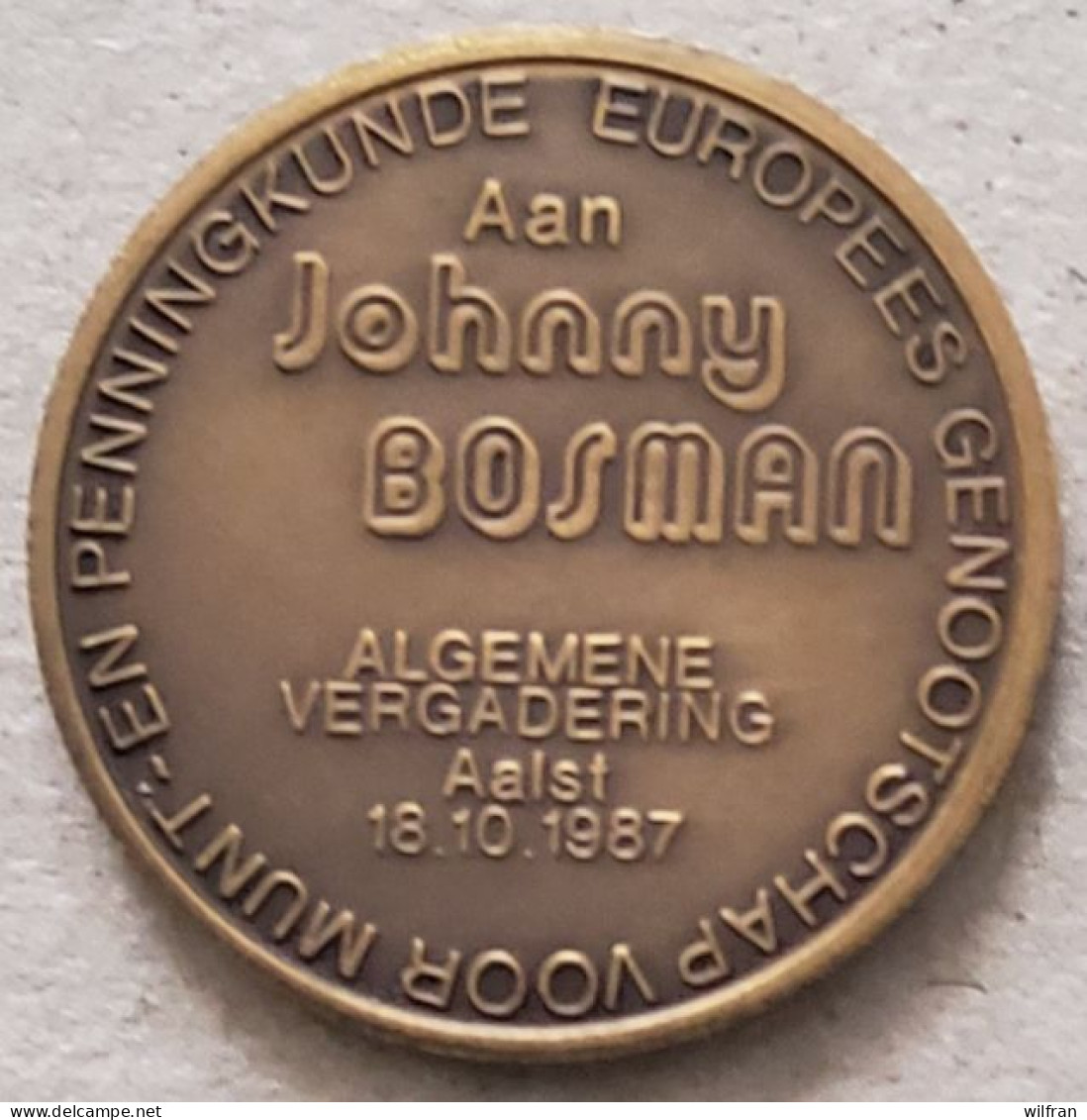 4364 Vz Zie Scan - Kz E.G.M.P.  Algemene Vergadering Te Aalst Aan Johnny Bosman - Gemeindemünzmarken