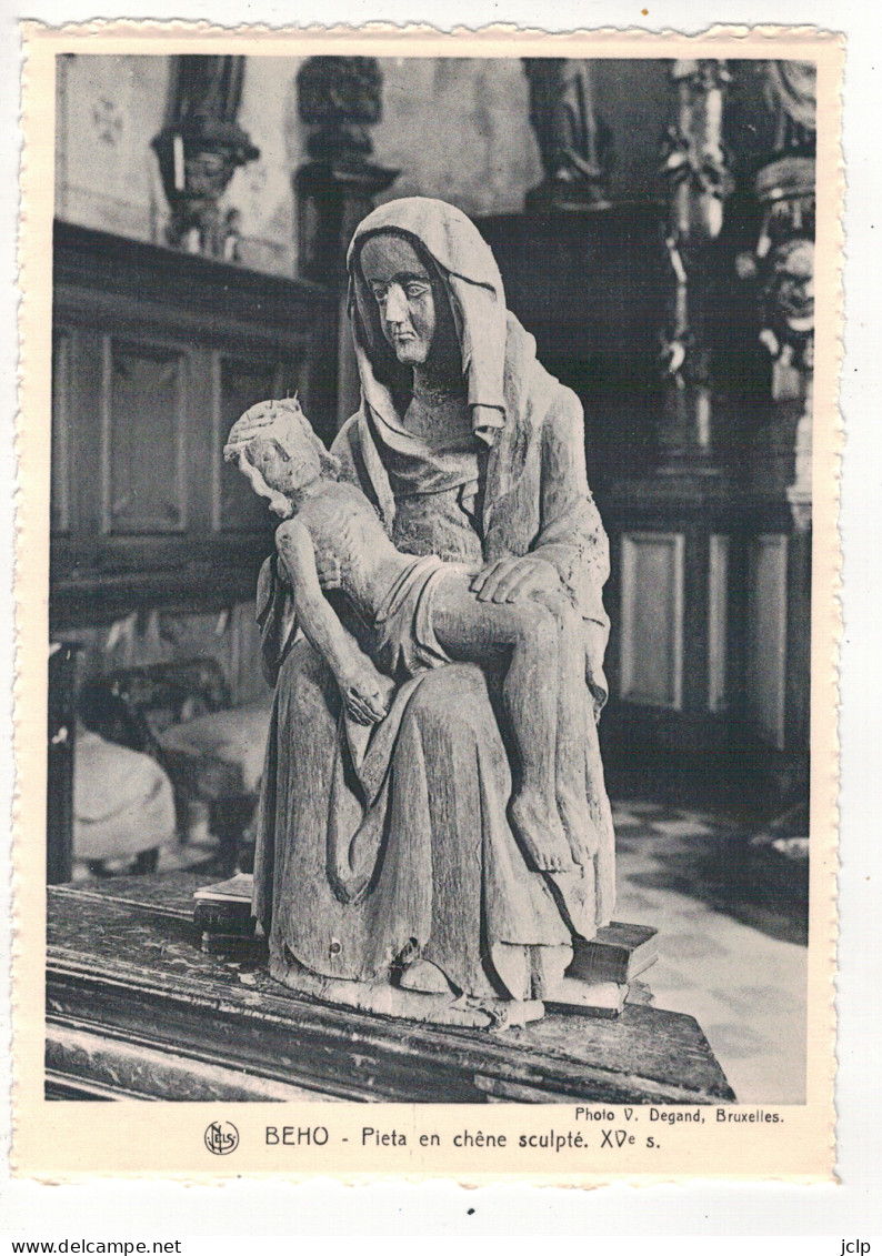 GOUVY - BEHO - Pieta En Chêne Sculpté XVe Siècle. - Gouvy