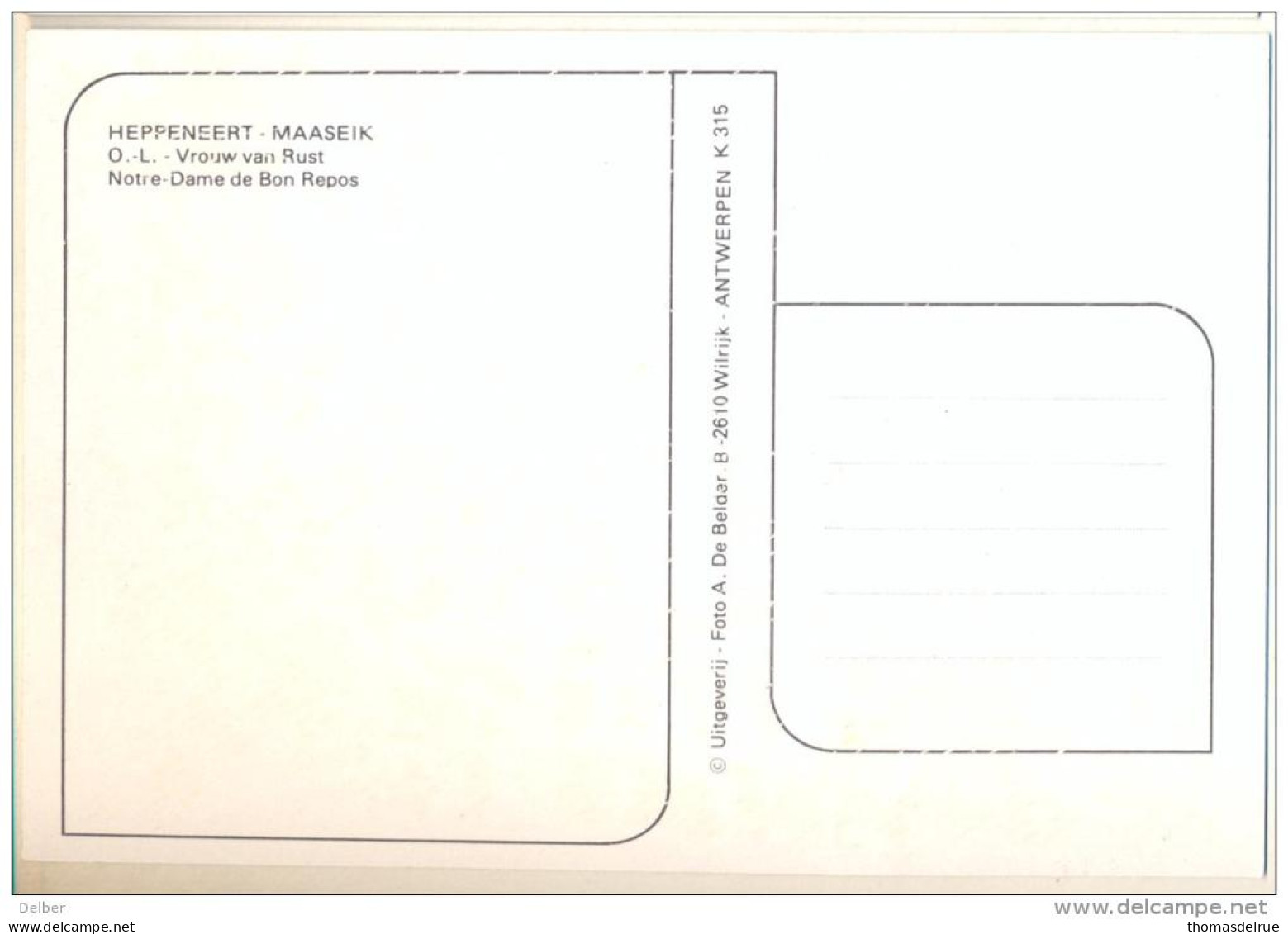 Pk181: HEPPENEERT MAASEIK O.L.Vrouw Van Rust  Notre Dame De Bon Repos - Maaseik