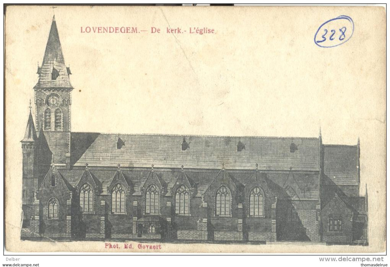 Op921:  LOVENDEGEM - De Kerk - Eglise 1908 - Lovendegem