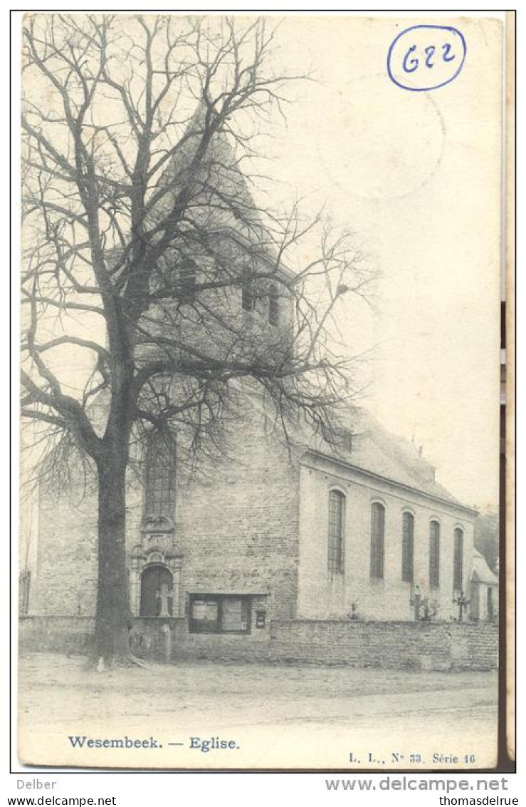 Op947:  Wesenbeek - Eglise  L.L.N°33 Série16 : N° 81-tab: WESEMBEEB-OPHEM  09: Type E11-m2 - Wezembeek-Oppem