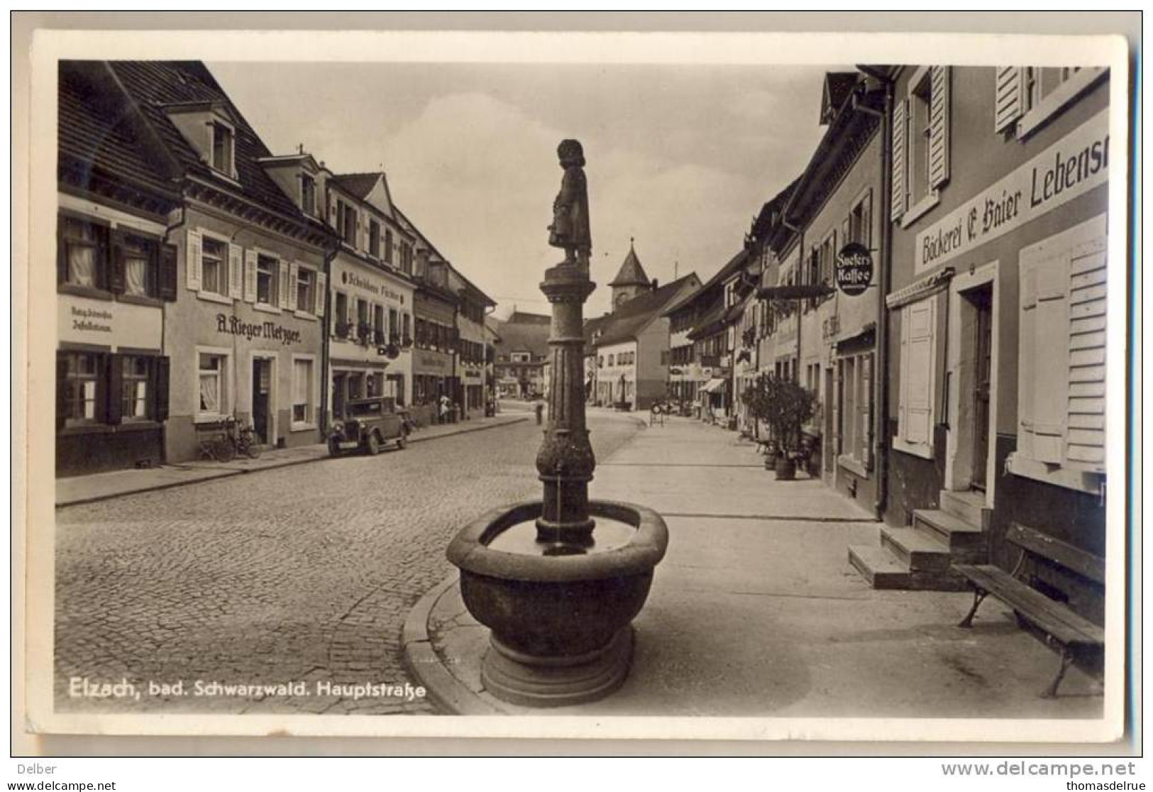 2n229: Elzach, Bad. Schwarzwald. Haauptstrasse : > Wingene B  1951 - Elzach
