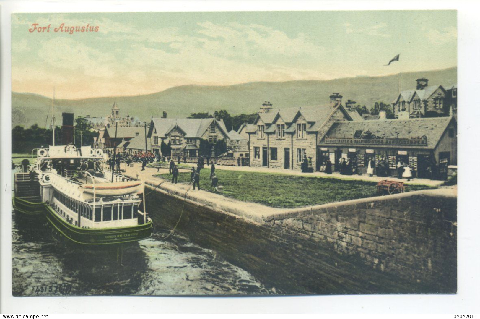 Post Card Scotland, Inverness-shire - Fort Augustus - Boat, Lock, Animation - Unusual View - Inverness-shire