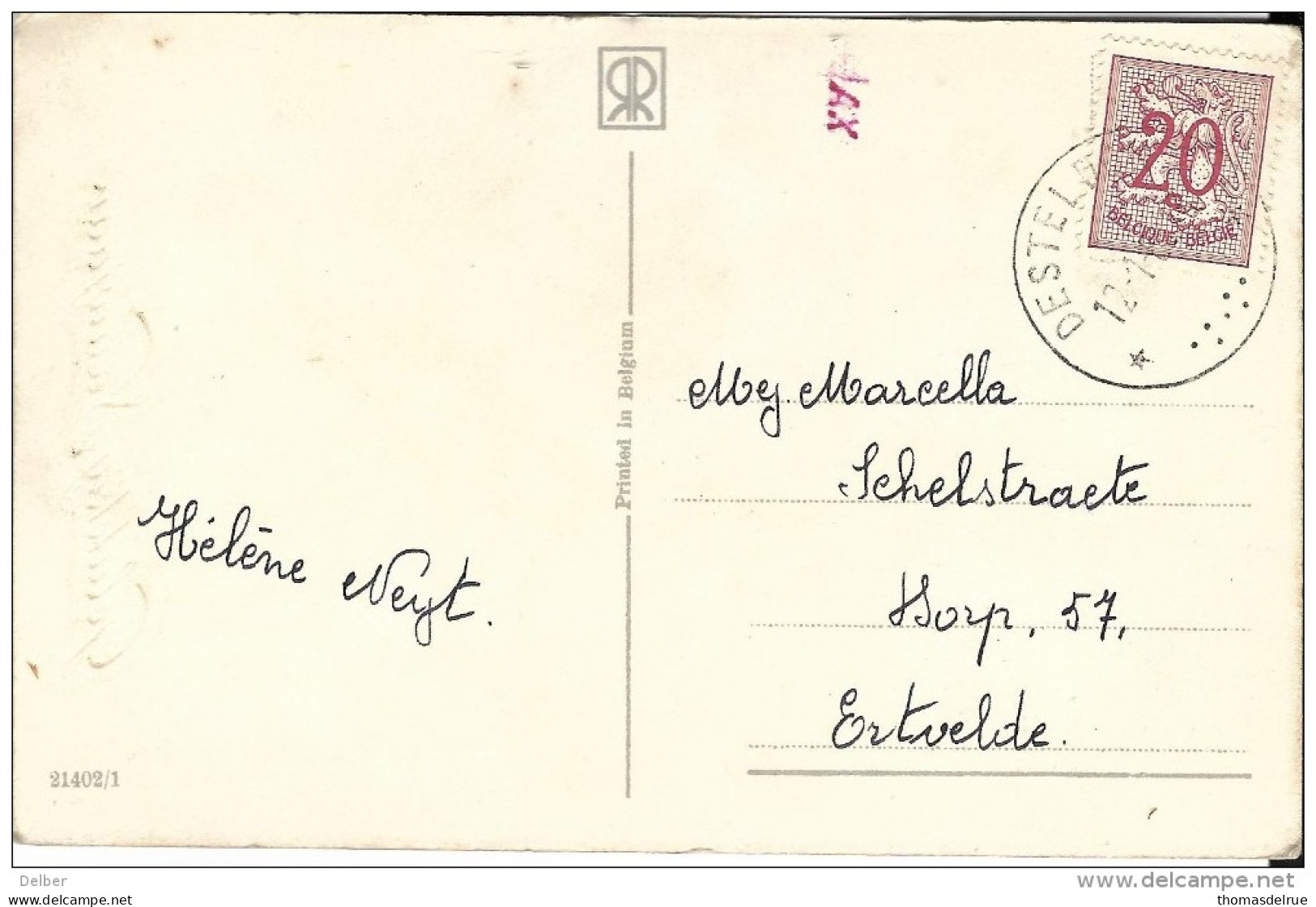 _6ik-964:  N° 851: * DESELDONK * : Sterstempel  Met  Sorteerstempeltje - 1951-1975 Heraldieke Leeuw