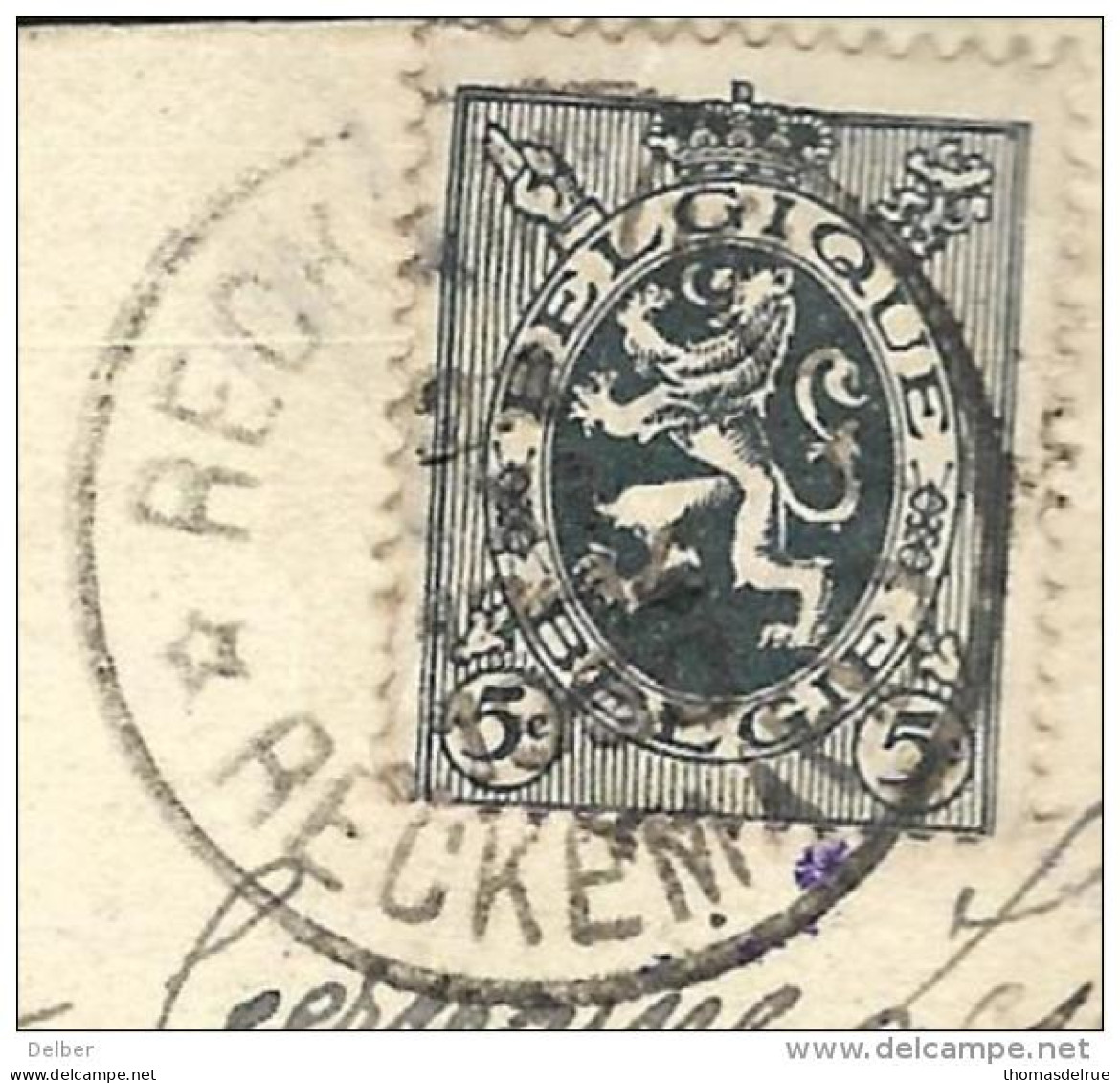 _6ik-945:  N° 279: * RECKEM(VL.) * RECKEM(FL.) 1930 : Sterstempel > Roeselaere  / Fantasiekaartje - 1929-1937 Heraldischer Löwe