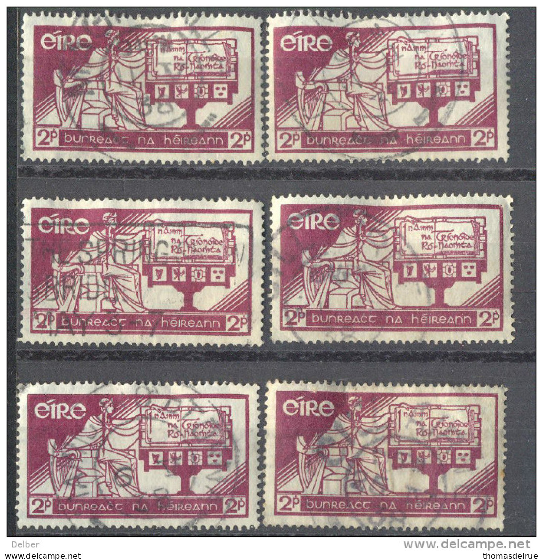 _4Zw690:  Restje Van 6 Zegels:.... N° 71.. Om Verder Uit Te Zoeken.... - Used Stamps