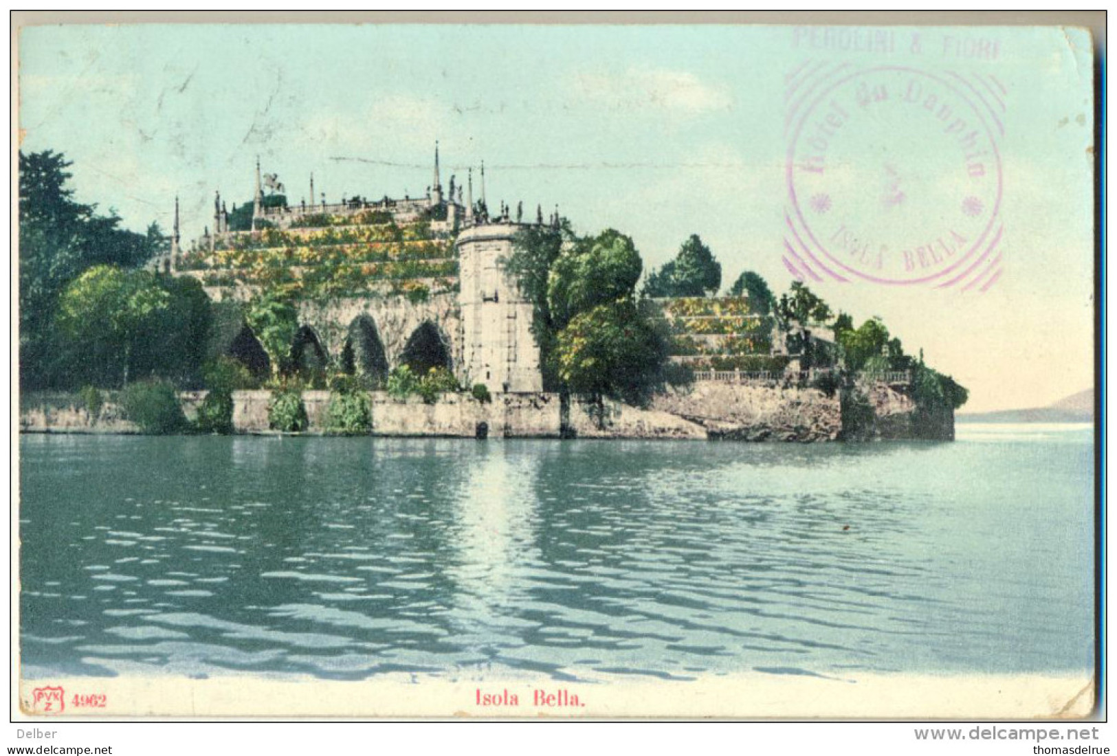 4cp898: Isola Bella  HOTEL Da Dauphin > Gand  Belgique 1909 - Gela