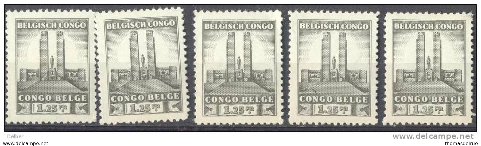 3Af908: Restje Van: 5x N° 219: Postfris... - Unused Stamps