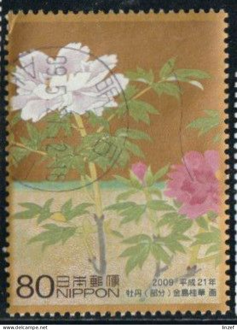 Japon 2009 Yv. N°4685 - Pivoines Blanche Et Rose - Oblitéré - Gebruikt